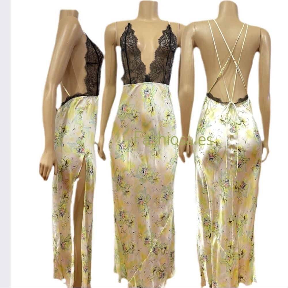Victoria's Secret Designer Collection Silk Island Fantasy Slip Long Nightgown